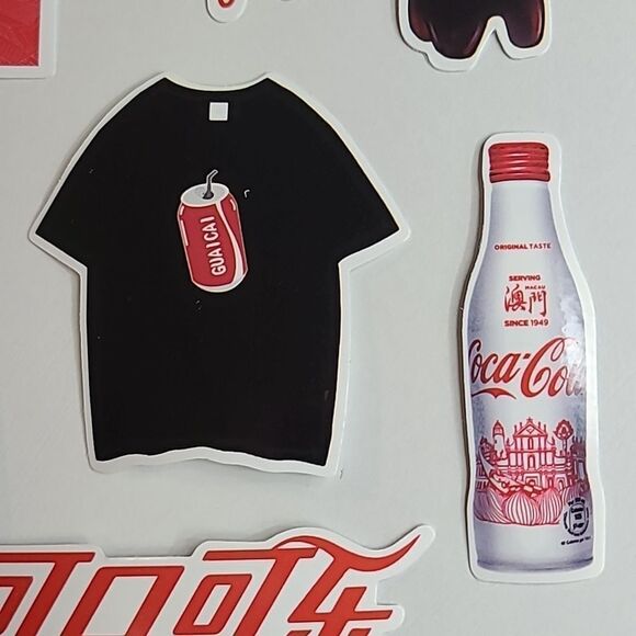 Coca Cola Sticker Decals 10pc Chinese Print Variety Pack Skateboard Notebook - Picture 6 of 6